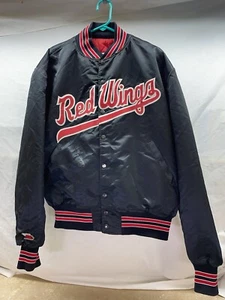 Vintage NBSF New Buffalo Shirt Factory Rochester RED WINGS Jacket ESTEBAN YAN AUTO - Foto 1 di 22