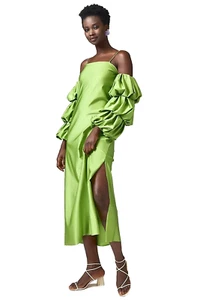 ANTHROPOLOGIE Eugenia Fernández Convertible-Sleeve Slip Dress Small Ret. $405 - Picture 1 of 5