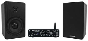 Rockville BLUAMP 21 Bluetooth Home Audio Receiver Amp+(2) 5.25" Black Speakers - Picture 1 of 12