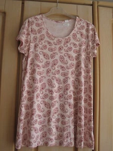 LAND'S END Supima Kurzarm Nachthemd Petite Kurzgröße Paisley EU: 44-46 (US: L) - Bild 1 von 3