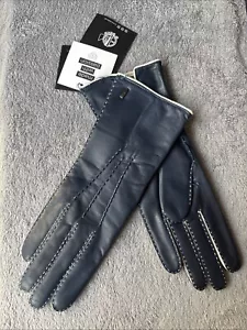 Eska Womens Annabelle Nappa Blue Leather Gloves VARIOUS SIZES RRP £130 - Picture 1 of 3