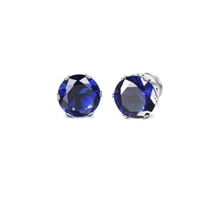 Men Women Stainless Steel Magnetic Stud Earrings Non-Piercing Cubic Zirconia E39 - Picture 1 of 17
