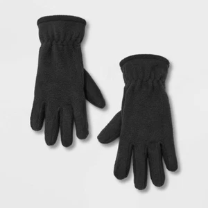Boys' Solid Fleece Gloves - Cat & Jack Black 4-7 - Picture 1 of 1