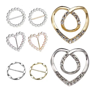 4pcs Scarf Ring Clip T-shirt Tie Clips For Fashion Metal Round Clip Buckle - Picture 1 of 14