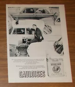 Seltene Werbung GAULOISES - Auf dem Fahrrad im Stau - VW Käfer BMW 1969 - Bild 1 von 1