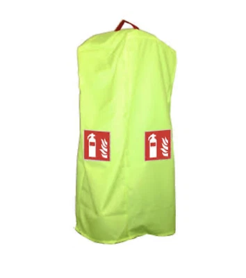 MBS-FIRE® Gitterhaube neongelb Schutzhaube bis 50kg Feuerlöscher Haube Abdeckung Überzug