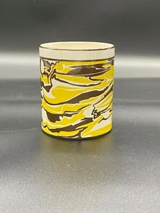 Mochaware Pottery Utensil Pot Slip Marbled Yellow & Brown Hand Made in England - Picture 1 of 1