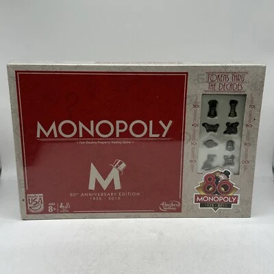 Monopoly 80th Anniversary Edition Boardgame - NEW and SEALED.    Hasbro. - Image 1 of 4