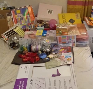 Lot Surprise Cases Filled With NEW Scrapbook Albums And Supplies - Picture 1 of 7