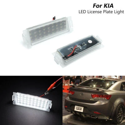 Par de luces LED de matrícula 6000 k blancas para Kia Forte Koup Cerato 2009-2017 Foto 1 de 4