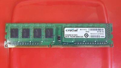 2GB Crucial 256mx64 RAM MEMORY DDR3 PC3 240-pin HX316C10F/8 1.5v P001834 desktop - Image 1 of 3