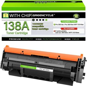 1PK NEW CHIP W1380A Toner Cartridge for 138A HP LaserJet Pro 3001dw MFP 3101fdw - Picture 1 of 24