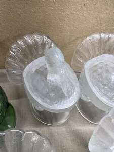 Piatto caramelle L E Smith vetro coperto tacchino Ringraziamento trasparente questo è per 1 articolo - Foto 1 di 10