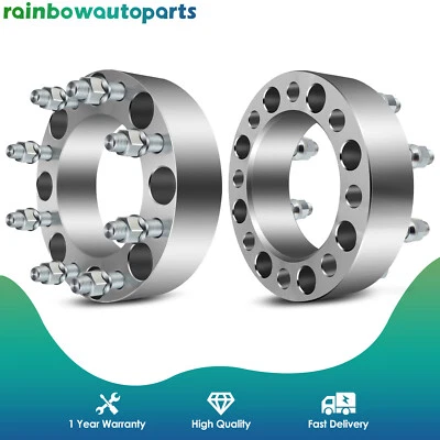 2PC 2" 8x6.5 Wheel Spacers 9/16"x18 for Dodge Ram 2500 3500 Ford F-250 F-350 - Image 1 of 4