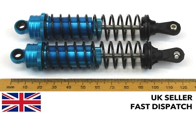Blue Aluminium Shock Absorbers RC buggy/model 122mm 114mm x 20mm 1/8 scale - Image 1 of 3
