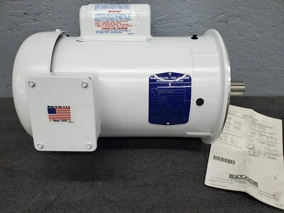 BALDOR RELIANCE WASHDOWN DUTY MOTOR, 3HP, Single Phase, 115/230VAC, 182TC Frame