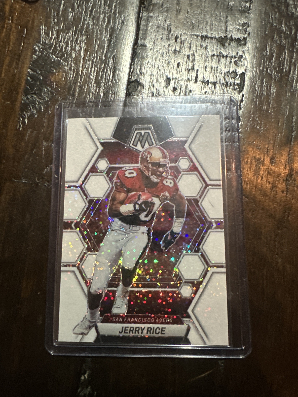2023 Jerry Rice Panini Mosaic White Sparkle Prizm SSP San Francisco 49ers #219