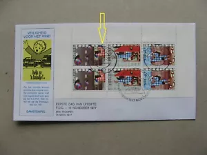 NETHERLANDS, cover FDC 1977, "Voor het kind" printingerror broken line 55c - Picture 1 of 1