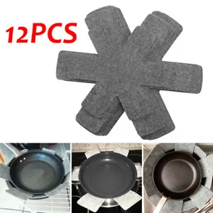12X Grey Felt Pad Protector Anti Scratch Non-Stick Cookware Pot Pan Utensil Home - Picture 1 of 10