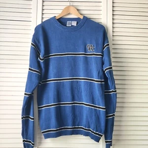 Vintage University of Kentucky Wildcats UK Striped Sweater  KSport Size L Cotton - Picture 1 of 5