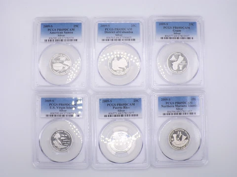 Set of 6: 2009-S Silver US Territories Quarters PCGS Proof 69 FREE SHIPPING Cover