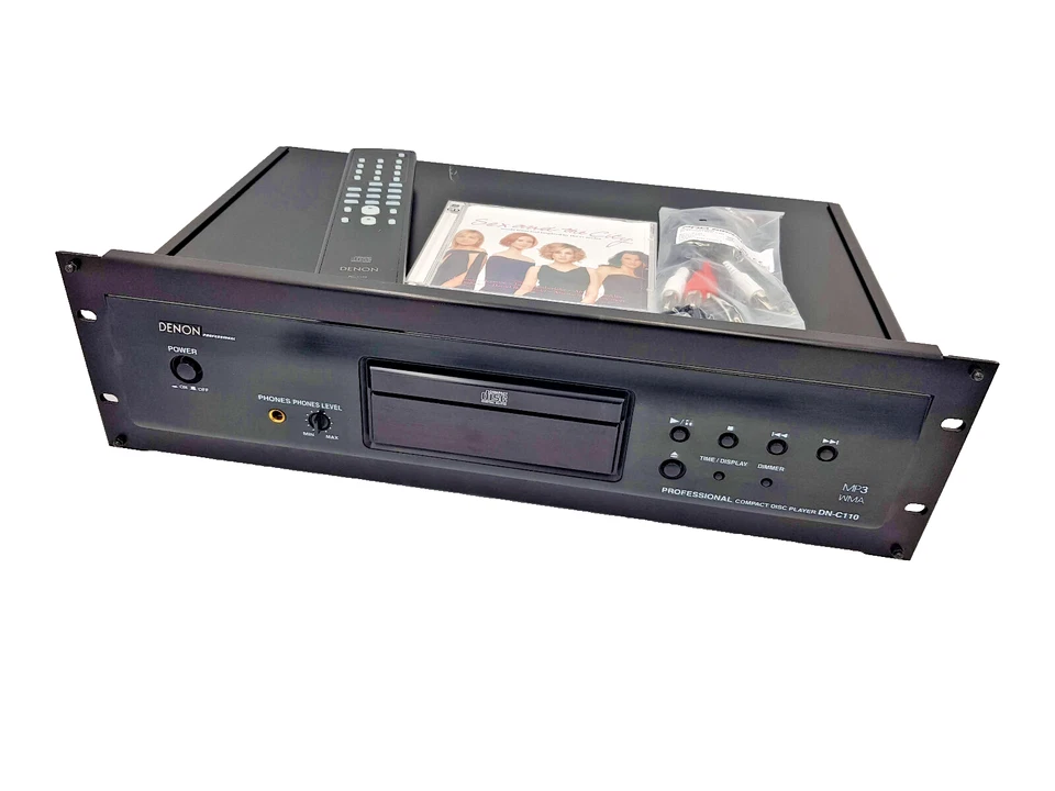 Denon DN-C110 Professional Rack Mount CD Compact Disc WMA CD-R Player - Black - Image 1 of 4