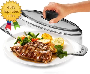 Tall Glass Microwave Splatter Cover for Food Cookware & Bakeware Serving Dish - Picture 1 of 7