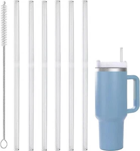 Replacement Straw for Stanley 40 Oz 30 Oz Cup Tumbler 6 Pack Extra Long Reusable - Picture 1 of 6