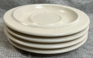 Fabrik Stoneware Ptarmigan Saucers Plates by Jim McBride Set/4 Speckled NO CUPS - Picture 1 of 10