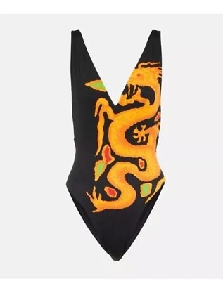 Nuevo Traje de Baño VALENTINO Estampado Negro Talla Pequeña Foto 1 de 4