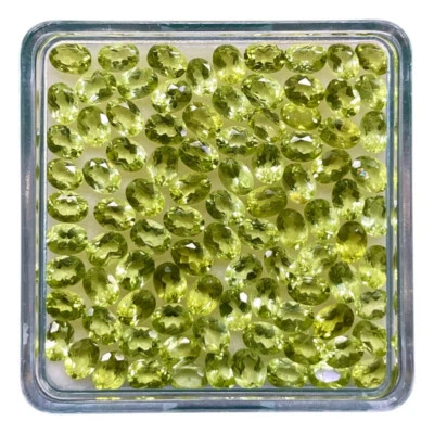 3 einzelne echte Peridot oval geschliffen ca 2,8 x 3,8 mm Pakistan oval facet c - Bild 1 von 4