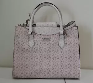NWT GUESS HENSLEY LIGHT ROSE LOGO CONVERTIBLE CROSSBODY HANDBAG PURSE CC888306 - Picture 1 of 7