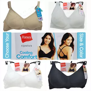 Hanes X-Temp Foam Lined Cooling Comfort Wireless T-Shirt Smooth Bra, MHW507 - Picture 1 of 9