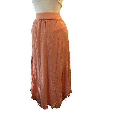 XCVI Mind Set Naranja Cintura Elástica Bordada Falda L Foto 1 de 4