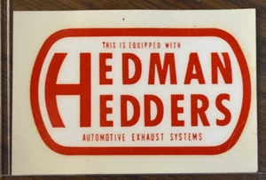 Vintage Hot Rod water Decal Hedman Hedders drag racing speed parts old auto shop - Picture 1 of 2