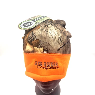Realtree RR Outfitters Camo Orange Beanie Hunting Cap Hat EX! NWT! - Image 1 of 4