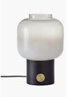 Adesso Lewis Table Lamp Matte Black with Antique Brass Accent