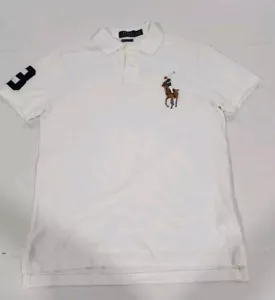 Polo Ralph Lauren Polo Para Hombre S Usado Big Pony 3 Blanco Piqué Bordado - Imagen 1 de 9