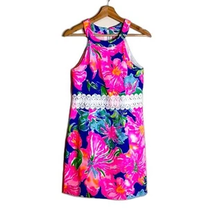 Lilly Pulitzer Ashlyn Shift Dress in Beckon Blue Jungle Utopia size 6 ladies - Picture 1 of 12