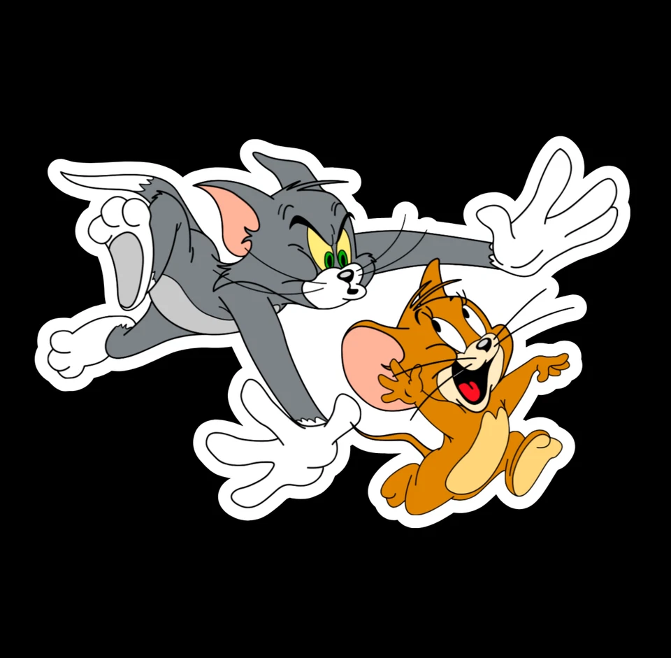Tom and Jerry Die Cut Sticker Decal - Image 1 of 1