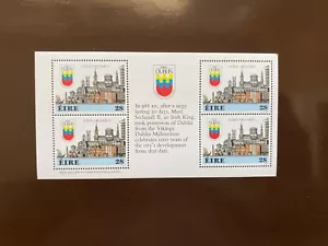 Ireland Mint Stamps - 1988 DUBLIN MILLENNIUM Booklet Pane of Four(4) Issues - Picture 1 of 1