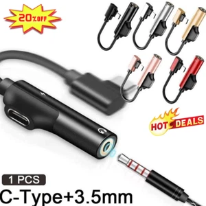 Type C Aux Audio Adapter Charging Cable 2 in 1 USB C to 3.5mm Jack Earphone - Bild 1 von 11