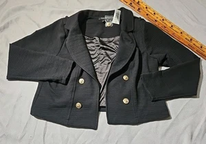 Nwt Torrid Jacket Womens Plus Size 1 (XL) Black Military Gold Button Ribbed - Picture 1 of 11