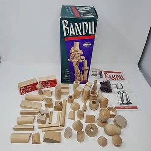 Bandu Stacking Game Milton Bradley 1991 Vintage - 1 Missing Block, Extra Beans - Picture 1 of 6