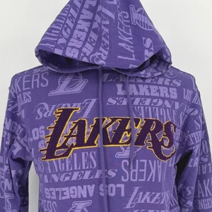 Los Angeles Lakers All Over Print Purple Hoodie NBA Men's XS Sweatshirt - Picture 1 of 5
