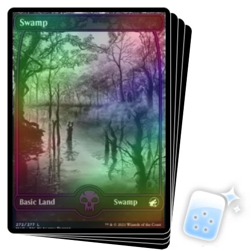 FOIL SWAMP (272) (FULL ART) X4 Innistrad: Midnight Hunt MID Magic MTG MINT CARD - Image 1 of 1