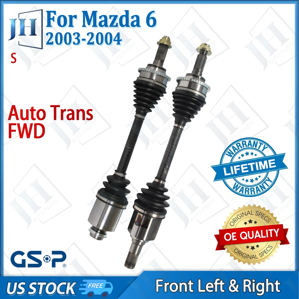 OE Front Pair Left Right CV Axle Shaft For 2003-2004 Mazda 6 S V6 3.0L FWD Auto Foto 1 de 4