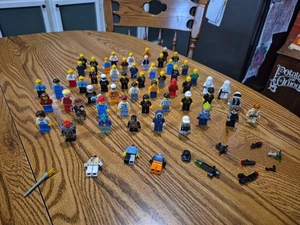 Lego Minifigures Mixed Lot of 58 Minifigs + Accessories Look 👀  - Picture 1 of 24