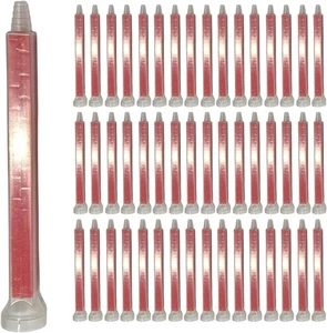 50Pcs Mixing Nozzles Adhesive Long Red Tips Compatibles With Fusor Product 401 - Picture 1 of 4
