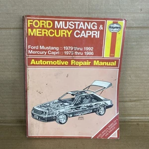 Haynes Ford Mustang & Mercury Capri Auto Repair Manual 1979 thru 1992 - Foto 1 di 8